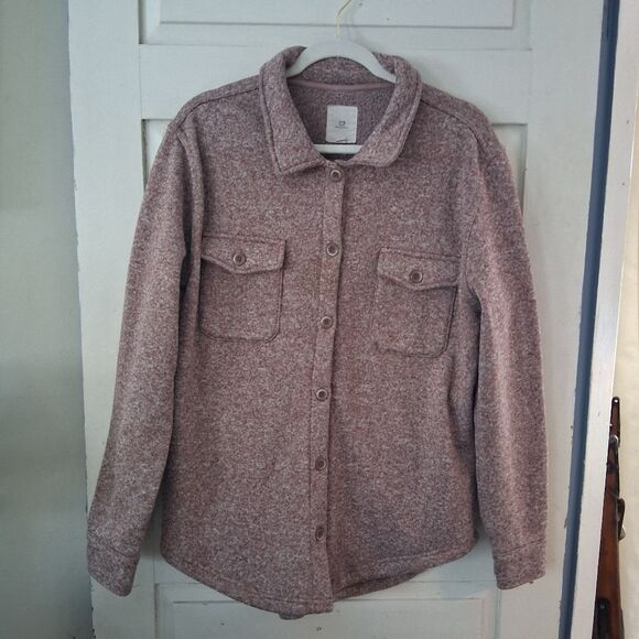 Thread & Supply Jackets & Blazers - Thread & Supply Praline Color Button-Up Fleece Shirt Shacket Jacket Sz XL